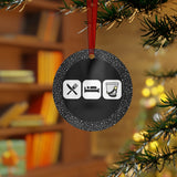 Eat, Sleep, Play - Shako - Metal Ornament