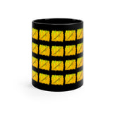 Vintage Yellow Cloud - Bassoon - 11oz Black Mug - Pattern