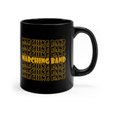 Marching Band - Retro - Gold - 11oz Black Mug