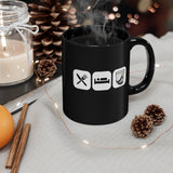 Eat, Sleep, Play - Shako - 11oz Black Mug