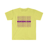 Marching Band - Retro - Purple - Unisex Softstyle T-Shirt