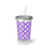 Vintage Grunge Purple Circle - Snare Drum - Suave Acrylic Cup - Pattern