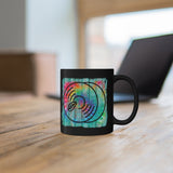 Vintage Wood Tie Dye Lines - Cymbals - 11oz Black Mug