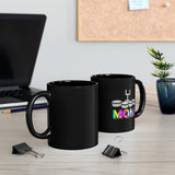 Band Mom - Tie Dye - Quads - 11oz Black Mug