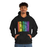 Vintage Rainbow Paint - Bass Drum - Hoodie