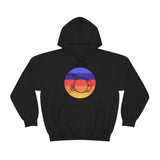 Vintage Grunge Circle Sunset - Bass Drum - Hoodie