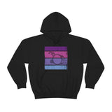 Vintage Grunge Purple Lines - Bass Drum - Hoodie