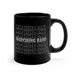 Marching Band - Retro - Gray - 11oz Black Mug