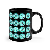 Vintage Turquoise Cloud - Drumsticks - 11oz Black Mug - Pattern