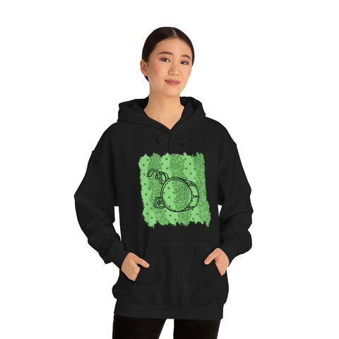 Vintage Green Glitter Dots - Bass Drum - Hoodie