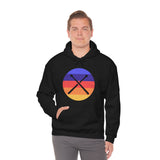 Vintage Grunge Circle Sunset - Drumsticks - Hoodie