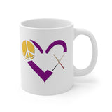 Peace, Love, Drumsticks - 11oz White Mug