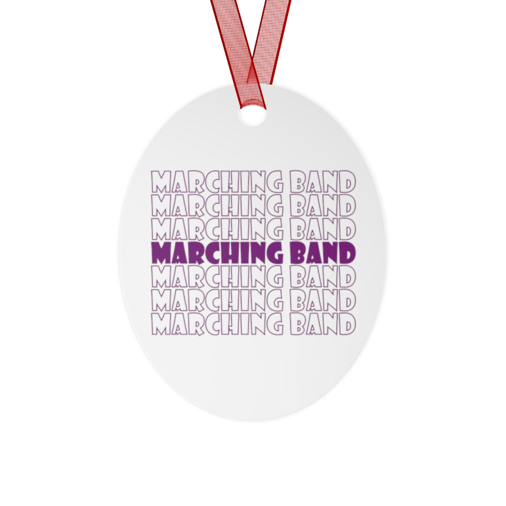 Marching Band - Retro - Purple - Metal Ornament