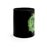 Vintage Green Cloud - Bass Drum - 11oz Black Mug