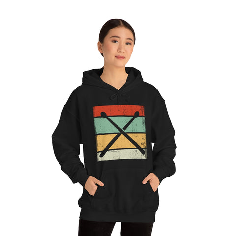 Vintage Grunge Lines - Drumsticks - Hoodie