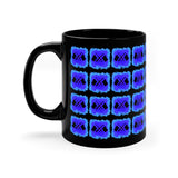 Vintage Blue Cloud - Color Guard - 11oz Black Mug - Pattern