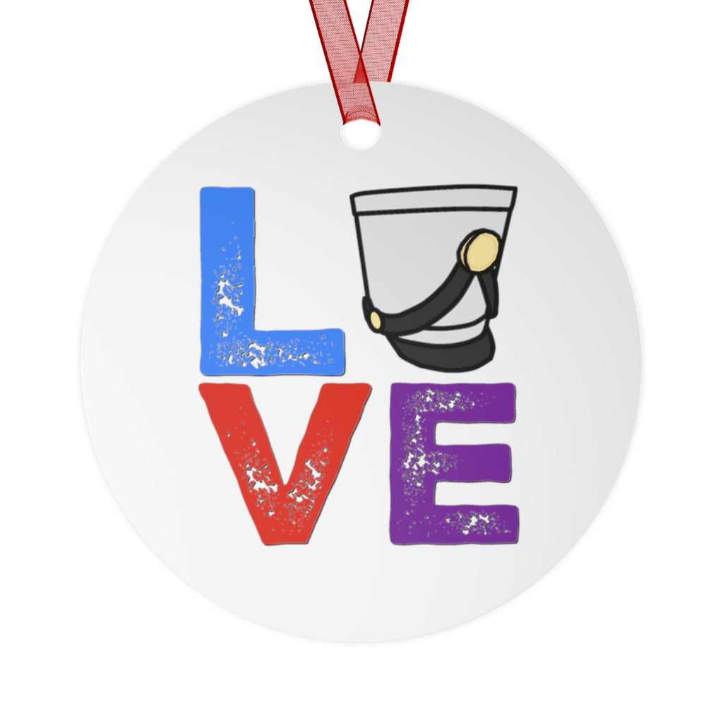 Marching Band - Love - Shako - Metal Ornament