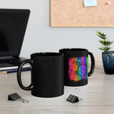 Vintage Rainbow Cloud - Bass Drum - 11oz Black Mug