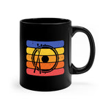 Vintage Grunge Lines Sunset - Snare Drum - 11oz Black Mug