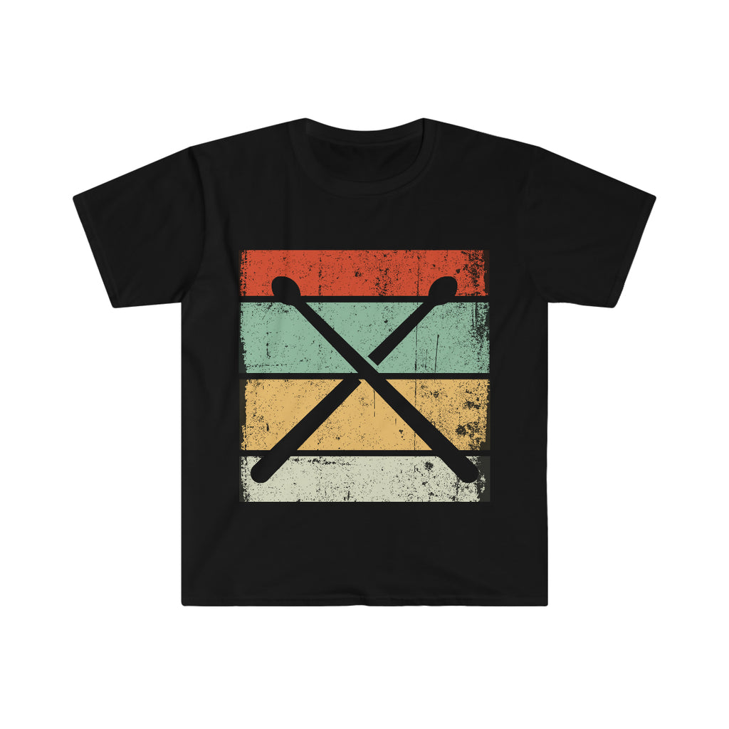 Vintage Grunge Lines - Drumsticks - Unisex Softstyle T-Shirt