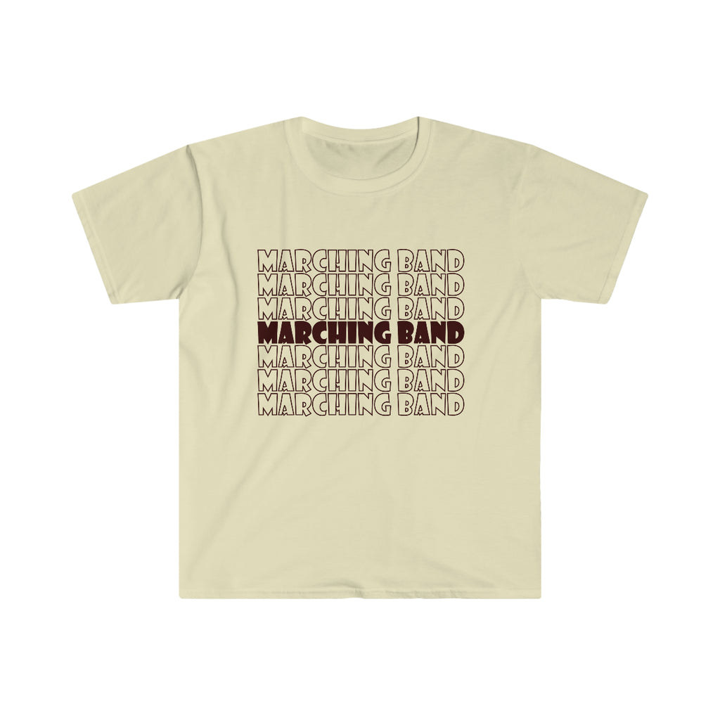 Marching Band - Retro - Maroon - Unisex Softstyle T-Shirt