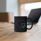 Marching Band - Heart - Shako - 11oz Black Mug