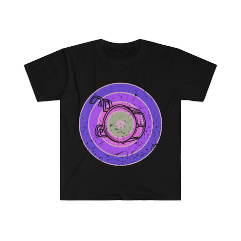 Vintage Grunge Purple Circle - Bass Drum - Unisex Softstyle T-Shirt