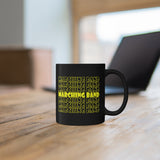 Marching Band - Retro - Yellow - 11oz Black Mug