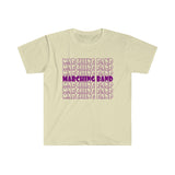 Marching Band - Retro - Purple - Unisex Softstyle T-Shirt