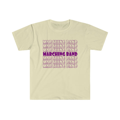 Marching Band - Retro - Purple - Unisex Softstyle T-Shirt