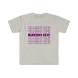 Marching Band - Retro - Purple - Unisex Softstyle T-Shirt