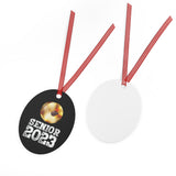 Senior 2023 - White Lettering - Cymbals - Metal Ornament