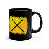 Vintage Yellow Cloud - Drumsticks - 11oz Black Mug