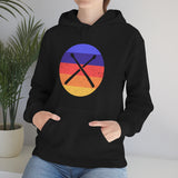 Vintage Grunge Circle Sunset - Drumsticks - Hoodie