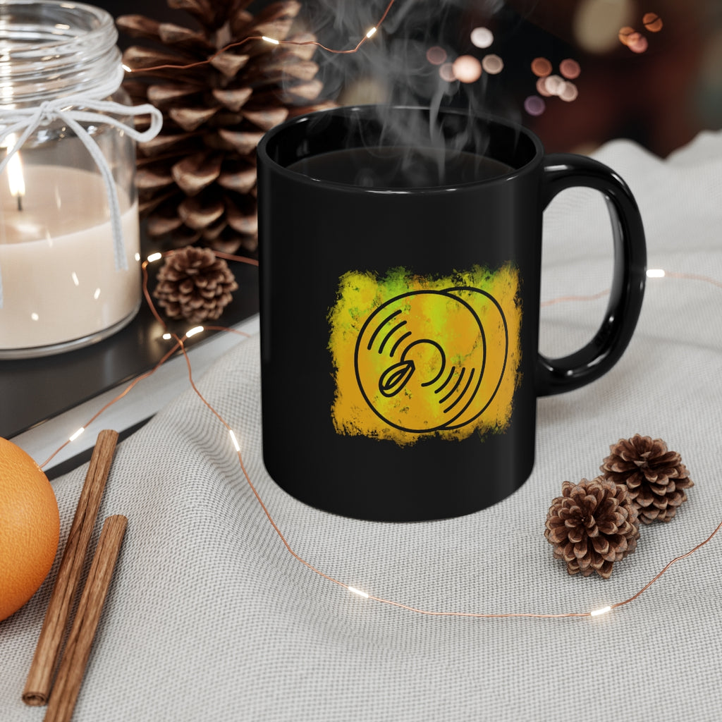 Vintage Yellow Cloud - Cymbals - 11oz Black Mug