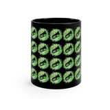 Vintage Green Cloud - Tuba - 11oz Black Mug - Pattern