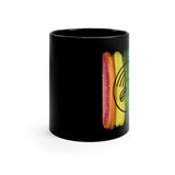 Vintage Rainbow Paint - Cymbals - 11oz Black Mug