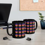 Vintage Grunge Circle Sunset - Bass Drum - 11oz Black Mug - Pattern