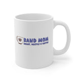 Band Mom - Heart, Hustle, Coffee 3 - 11oz White Mug