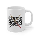 Senior 2023 - Black Lettering - Drumsticks - 11oz White Mug