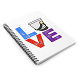 Marching Band - Love - Shako - Spiral Notebook - Ruled Line