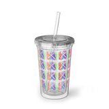 Vintage Rainbow Cloud - Drumsticks - Suave Acrylic Cup - Pattern