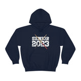 Senior 2023 - White Lettering - Drumsticks - Hoodie