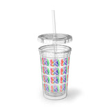 Vintage Rainbow Cloud - Drumsticks - Suave Acrylic Cup - Pattern