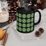 Vintage Green Cloud - Cymbals - 11oz Black Mug - Pattern