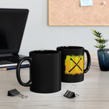 Vintage Yellow Cloud - Drumsticks - 11oz Black Mug