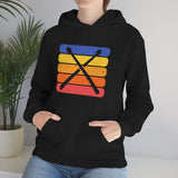 Vintage Grunge Lines Sunset - Drumsticks - Hoodie