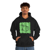 Vintage Green Glitter Dots - Bass Drum - Hoodie