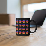 Vintage Grunge Circle Sunset - Cymbals - 11oz Black Mug - Pattern