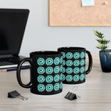 Vintage Turquoise Cloud - Snare Drum - 11oz Black Mug - Pattern